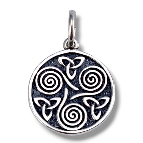 DRUIDSKÁ SPIRÁLA, TRISKEL, SADA STŘÍBRNÝCH ŠPERKŮ, AG 925