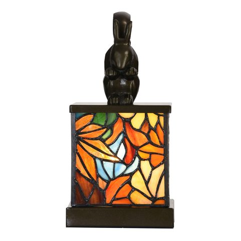 VEVERKA V LESE, ART DECO LAMPA, HOLANDSKO