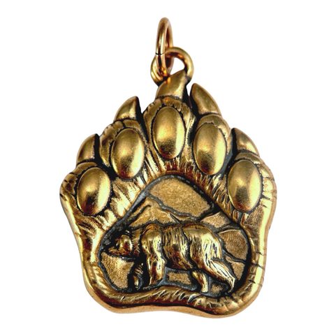 MEDVĚD - MEDVĚDÍ STOPA, PŘÍVĚSEK, BRONZ