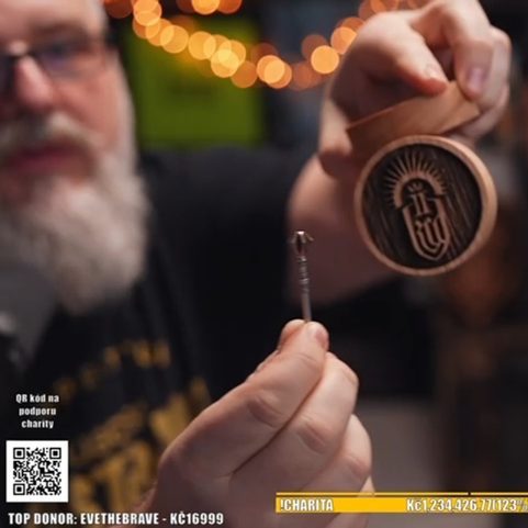 PALCÁT, JAN ŽIŽKA, KINGDOM COME: DELIVERANCE II, PŘÍVĚSEK, STŘÍBRO 925/1000