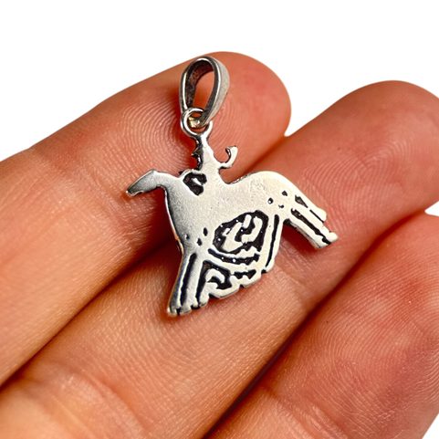 ODIN A SLEIPNIR - STŘÍBRNÝ PŘÍVĚSEK, AG 925