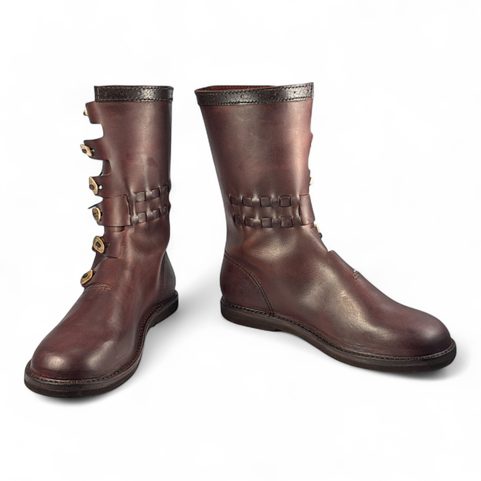 JARL, VIKINGSÉ VYSOKÉ BOTY S PAROHOVÝMI KNOFLÍKY