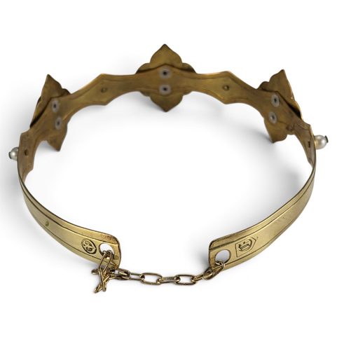 COURONNE MÉDIÉVALE POUR FEMME EN LAITON AVEC VERRE