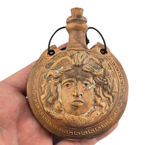 MEDUSA, ŘÍMSKÁ KERAMICKÁ AMPULKA