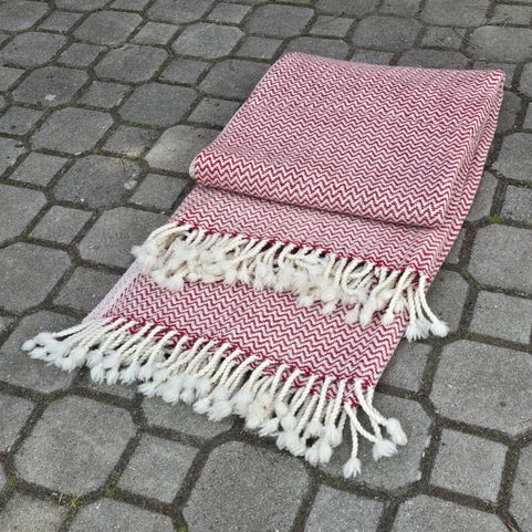 MERINO, VLNĚNÁ DEKA Z BALKÁNU, ZIGZAG