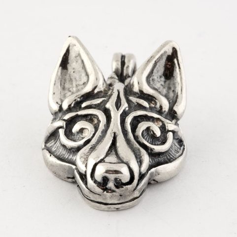 VLK FENRIR, STŘÍBRNÝ PŘÍVĚSEK, VIKINSKÝ VÝTVARNÝ STYL, AG 925 - 10 G, MENŠÍ