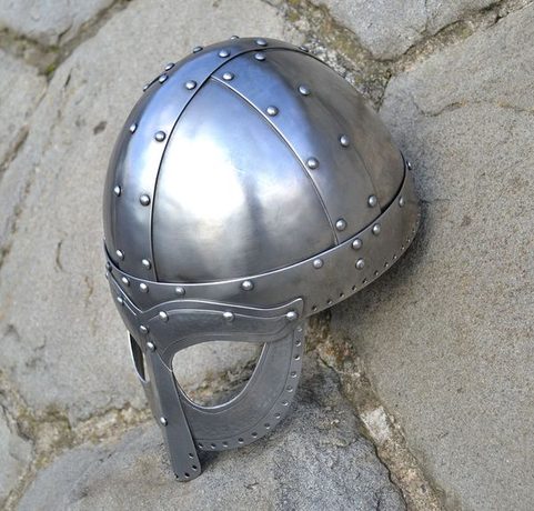 THORVARD, PŘILBA VIKING, VIKINGSKÁ HELMA S OČNICEMI ZDOBENÁ KOVÁNÍM ZA STUDENA 2MM