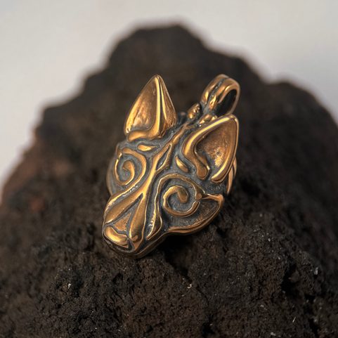 FENRIR, VIKINSKÝ VLK, PŘÍVĚSEK, BRONZ, MENŠÍ