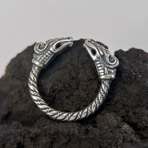 DREKI, STŘÍBRNÝ VIKINSKÝ STŘÍBRNÝ PRSTEN, AG 925