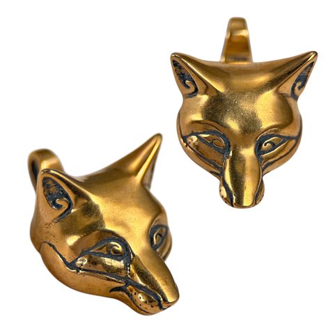LIŠKA, LIŠČÍ HLAVA, PŘÍVĚŠEK, BRONZ