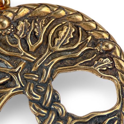 KELTSKÝ DUB POSVÁTNÝ STROM ŽIVOTA PŘÍVĚŠEK BRONZ