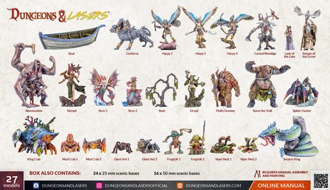 DUNGEONS & LASERS: FANTASY MINIATURES SET - EVEN MORE COMPANIONS FOR YOUR ADVENTURE!