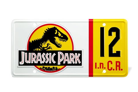 JURSKÝ PARK SPZ JURASSIC PARK REPLICA 1/1 DENNIS NEDRY LICENSE PLATE