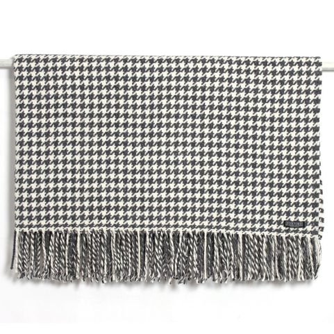 HOUNDSTOOTH DOUBLE TWILL, LUXUSNÍ VLNĚNÁ DEKA, DOVOZ: IRSKO