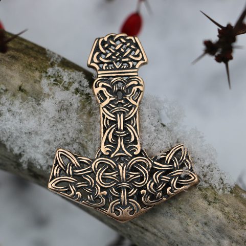MJÖLNIR THOROVO KLADIVO BRONZOVÝ PŘÍVĚŠEK