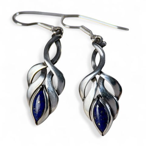COLLEEN, STŘÍBRNÉ NÁUŠNICE, LAPIS LAZULI, AG 925