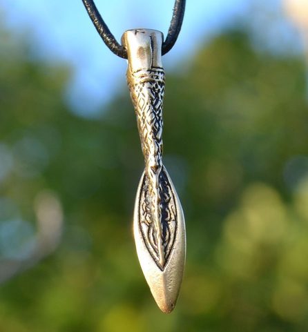 GUNGNIR, ODINOVO KOPÍ, AMULET, BRONZ