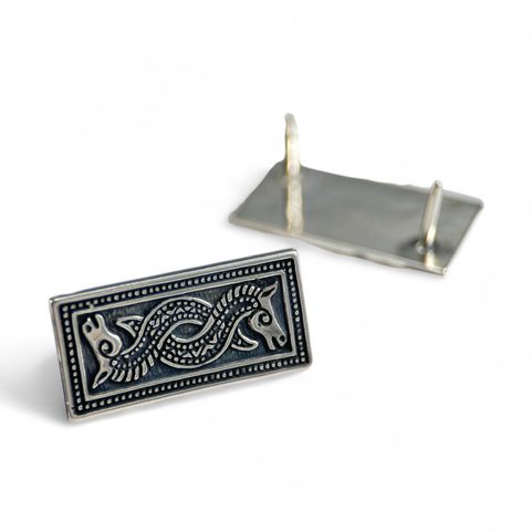 SLEIPNIR, OZDOBNÝ STŘÍBRNÝ OPASKOVÝ NÝTEK, AG 925