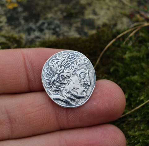 TETRADRACHMA ALEXANDRA VELIKÉHO, REPRODUKCE, STŘÍBRO 925