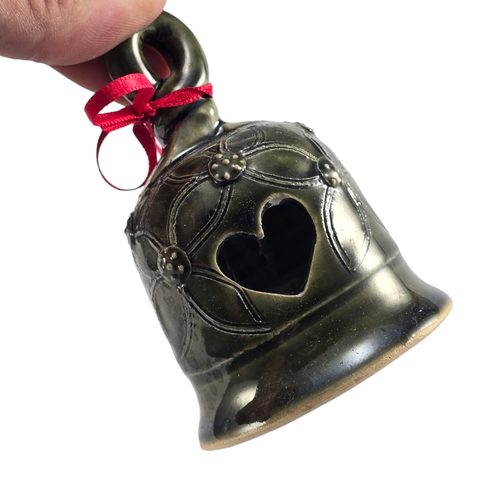 ZVONEČEK, KERAMICKÝ, ZELENÝ