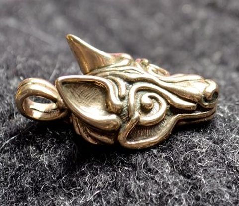 FENRIR, VIKINSKÝ VLK, PŘÍVĚSEK, BRONZ, VĚTŠÍ