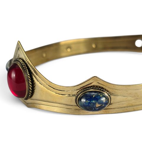 MEDIEVAL WOMEN’S BRASS CROWN WITH GLASS