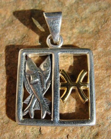 RYBY, PISCES, ZNAMENÍ ZVĚROKRUHU, PŘÍVĚSEK, AG 925