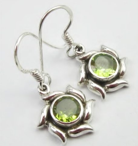 SOLARIS, STŘÍBRNÉ NÁUŠNICE, PERIDOT, AG 925/1000