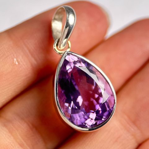 LYRA, STŘÍBRNÝ PŘÍVĚSEK, AMETYST AG 925/1000 XL KÁMEN