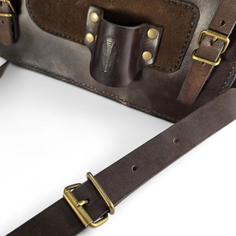 KOŽENÁ SBĚRATELSKÁ BRAŠNA NA KAMENY A FOSILIE