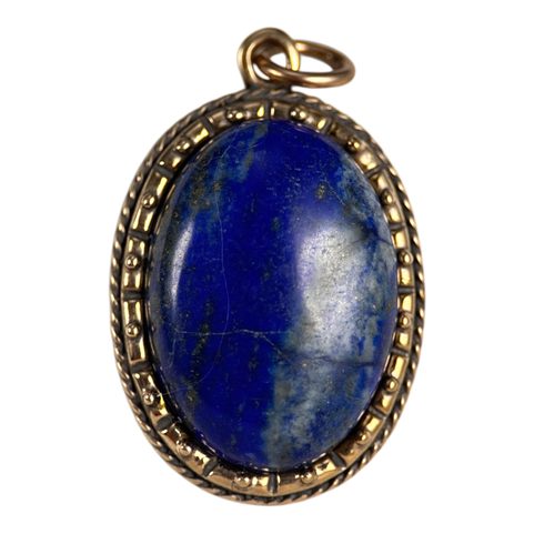 LAPIS LAZULI - MODRÝ, VELKÝ, BRONZ, PŘÍVĚŠEK