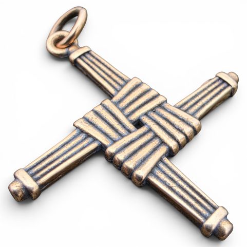 PŘÍVĚSEK BRIGITIN KŘÍŽ, BRONZ