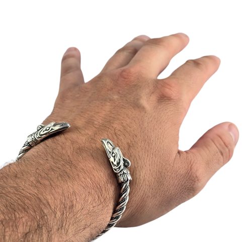 HROMOVÝ PTÁK, STŘÍBRNÝ NÁRAMEK, AG 925