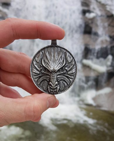 VLK - VELKÝ MEDAILON, VLČÍ TALISMAN, AMULET