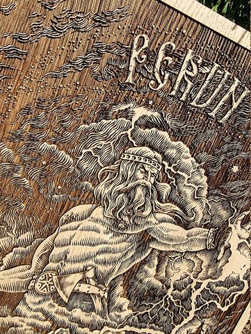 PERUN NÁSTĚNNÁ DEKORACE, DŘEVO