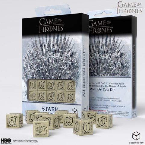 GAME OF THRONES. STARK 10XD6, HRACÍ KOSTKY