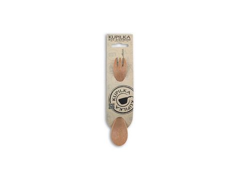 KUPILKA MISKA JUNIOR 330 ML + ŠPORKOVÁ VIDLIČKA LŽÍCE 165 SADA - ORIGINÁL (HNĚDÁ)