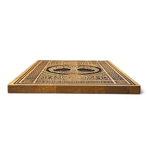 YGGDRASIL A VALKNUT -  NÁSTĚNNÁ DEKORACE, DŘEVO 32X44CM