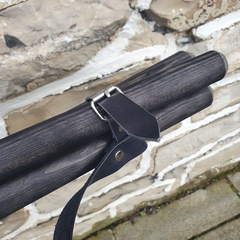 KOŽENÁ SKLÁDACÍ TROJNOŽKA, ŽIDLE - PRO RYBÁŘE