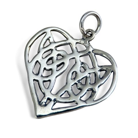 KELTSKÉ SRDCE, STŘÍBRNÝ PŘÍVĚSEK, AG 925