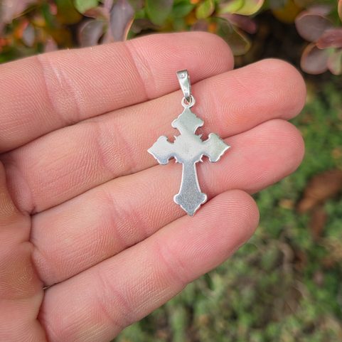 SILVER PENDANT, MUSKETEER CROSS, 925 STERLING SILVER