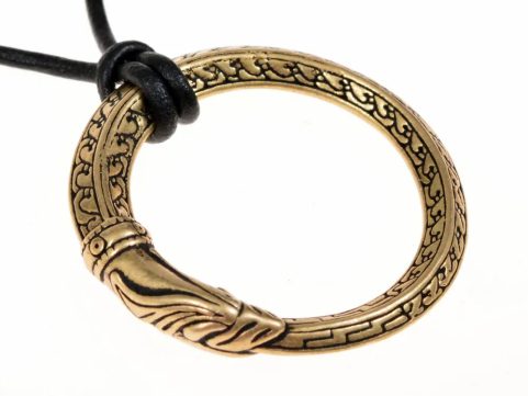 VIKINSKÝ BRONZOVÝ PŘÍVĚSEK HAD JÖRMUNGANDR