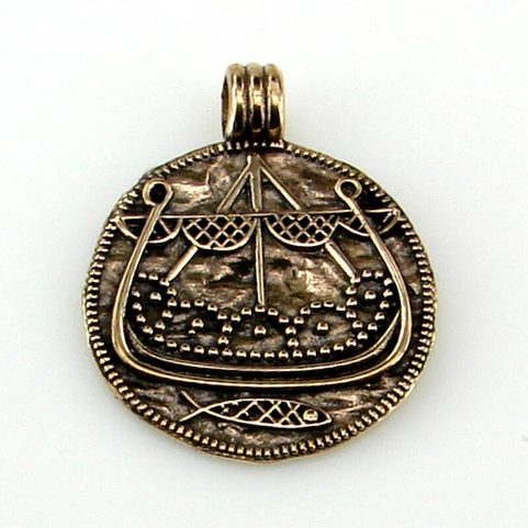 VIKINGSKÁ LOĎ - BRONZOVÝ PŘÍVĚSEK