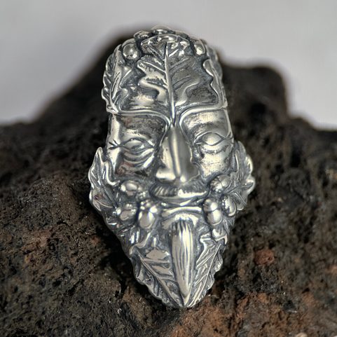 ZELENÝ MUŽ, DUBOVÝ, STŘÍBRNÝ PŘÍVĚSEK, AG 925 10G