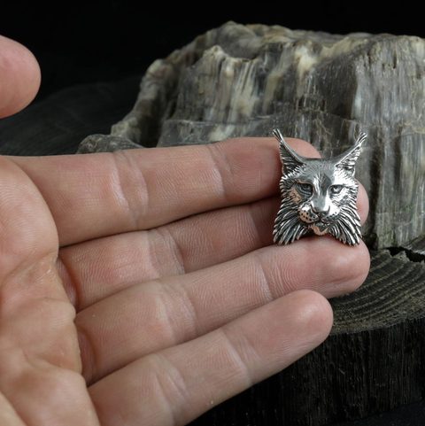 RYS OSTROVID - LYNX, STŘÍBRNÝ PŘÍVĚSEK, AG 925