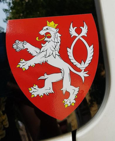 ČESKÝ LEV, SAMOLEPKA NA AUTO