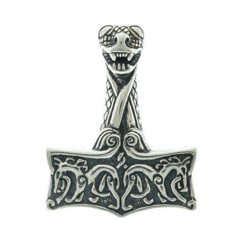 THOROVO KLADIVO, STYL OSEBERG, NORSKO, STŘÍBRNÝ PŘÍVĚSEK, AG 925, 12G