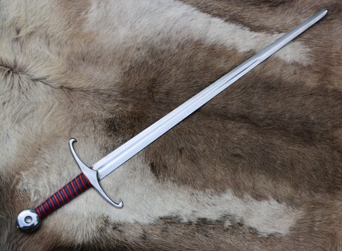 BROCH STŘEDOVĚKÝ JEDNORUČNÍ MEČ