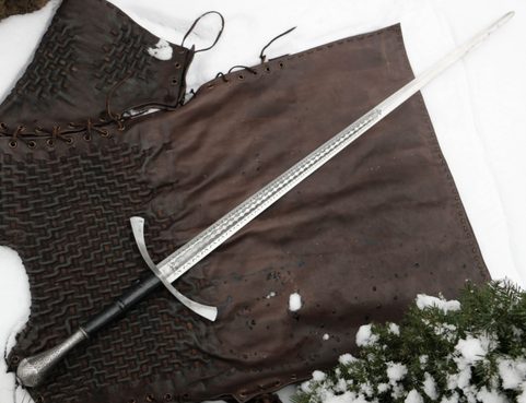 DORIAN JEDEN A PŮL RUČNÍ STŘEDOVĚKÝ MEČ, LEPTANÝ
