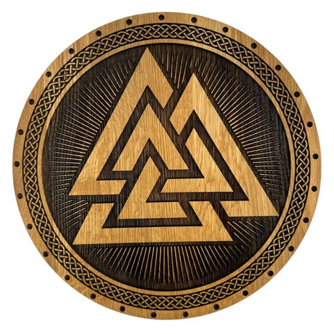 VALKNUT, DŘEVĚNÝ NÁSTĚNNÝ OBRAZ 32CM